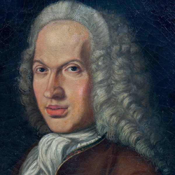 Ercole Lemmi (attivo in Toscana dal 1746 al 1787), Ritratto di gentiluomo, cm 75x55, entro cornic...