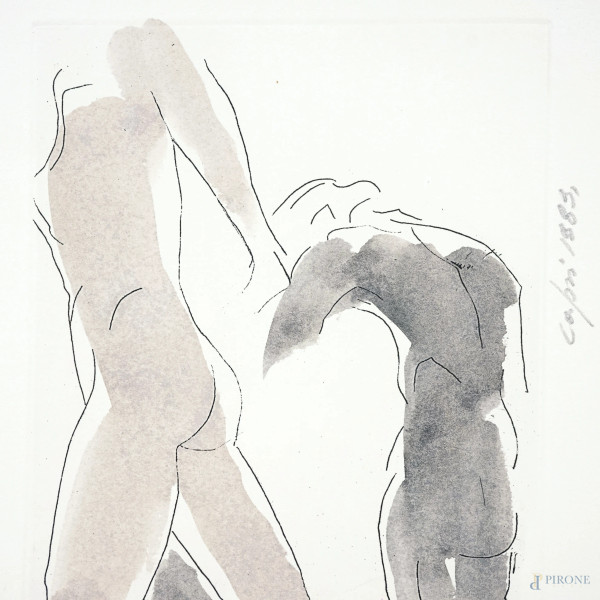 Lotto composto da varie litografie e multipli su carta di autori diversi, XX secolo, misure max c...