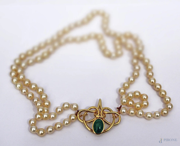 Collana di perle a due fili