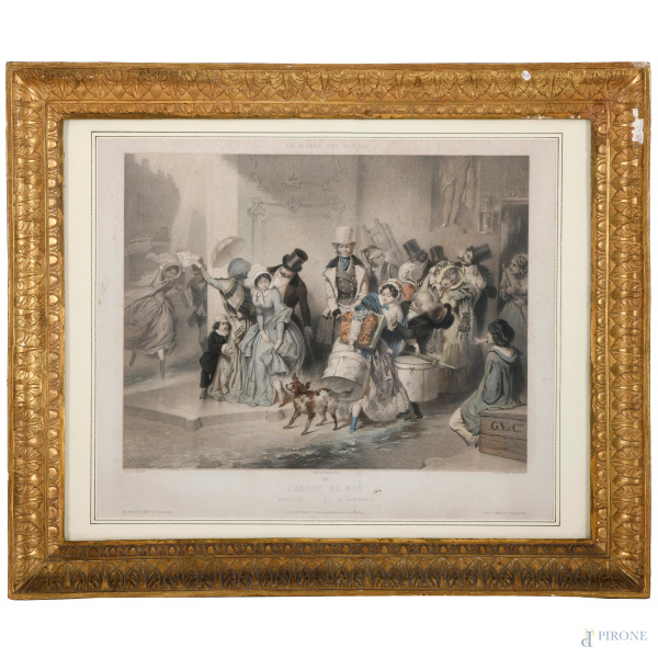 Calamaio con base in vetro e inserti in argento, cmx25x17, (difetti)