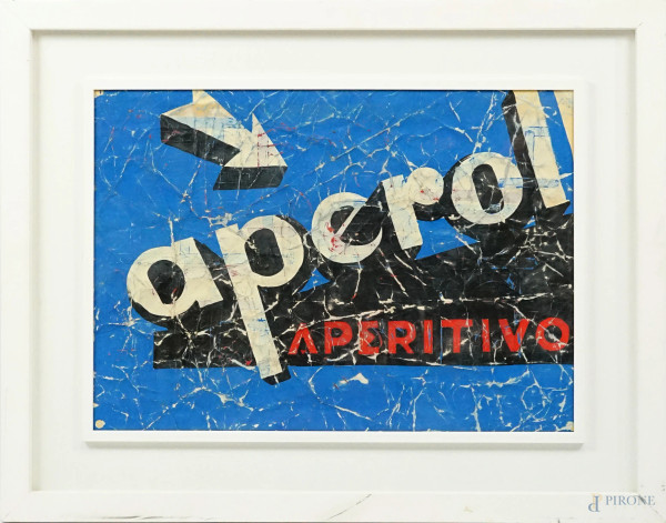 Paolo De Cuarto - Aperol - Aperitivo, bozzetto preparatorio, cm 50x70, anno 2010.