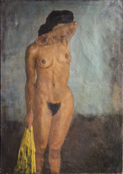 Nudo di donna, olio su tela 140x100 cm, primi'900.