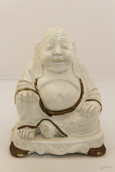 Budda, scultura in gesso, h. 28 cm.