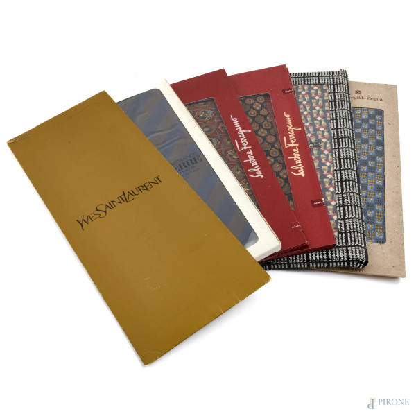 Lotto di sei cravatte di diverse marche