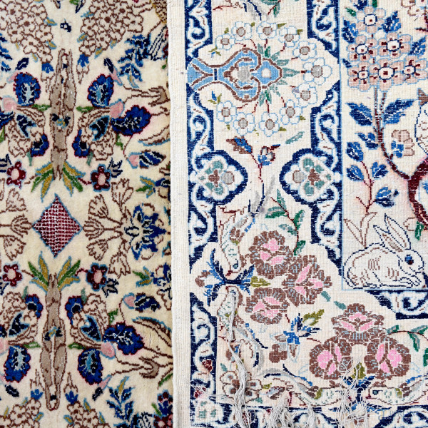 Tappeto, cm 210x135, (segni di usura)