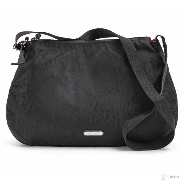 Borsa Etro in tela nera, cm 25,5x37x7, (segni di usura)