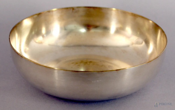 Ciotola in metallo Christoffle, altezza 5 cm, diametro 17,5 cm.