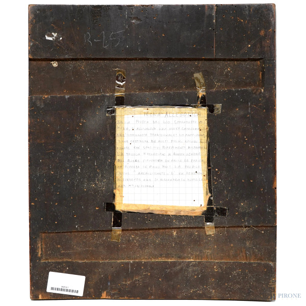 Icona russa, XIX secolo, tempera su tavola, cm 46x38,5