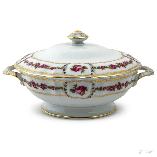 Servizio in porcellana Roses de Limoges composto da: