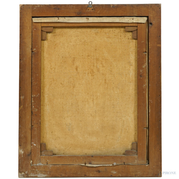 San Giuseppe con il Bambino, olio su tela, XIX secolo, cm 89,5x69,3, entro cornice