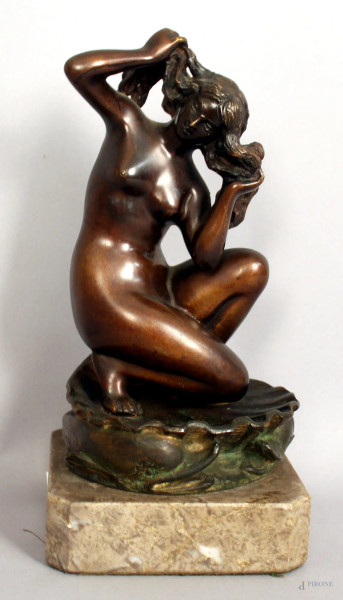 Salvatore Monaco - Venere, scultura in bronzo, altezza 19 cm., base in marmo.