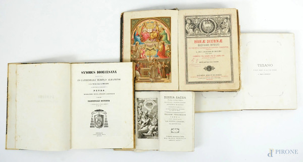 Lotto di quattro volumi del XIX secolo