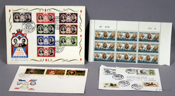 Lotto di francobolli viaggiati, periodo XX sec.