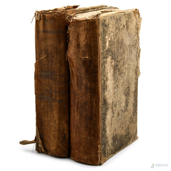 Storia d'Italia dal 1845 fino alla promulgazione del Regno d'Italia, Firenze, Angelo Usigli Editore, 1864 (vol I e vol II), (segni di usura, rotture, strappi, mancanze, difetti)