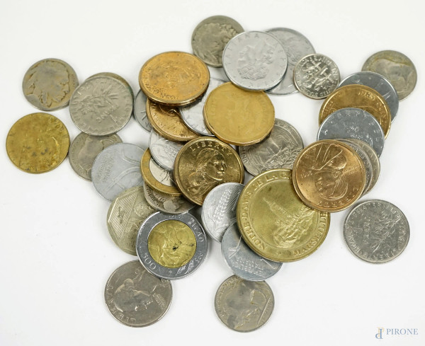 Lotto di varie monete, paesi ed epoche diversi