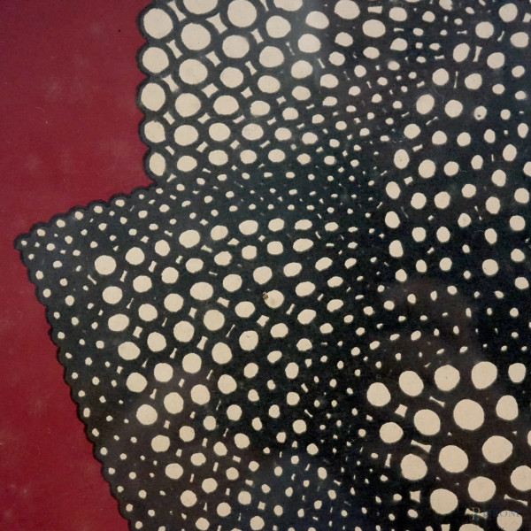 Senza titolo, tecnica mista su carta, cm 71x46, entro corncie