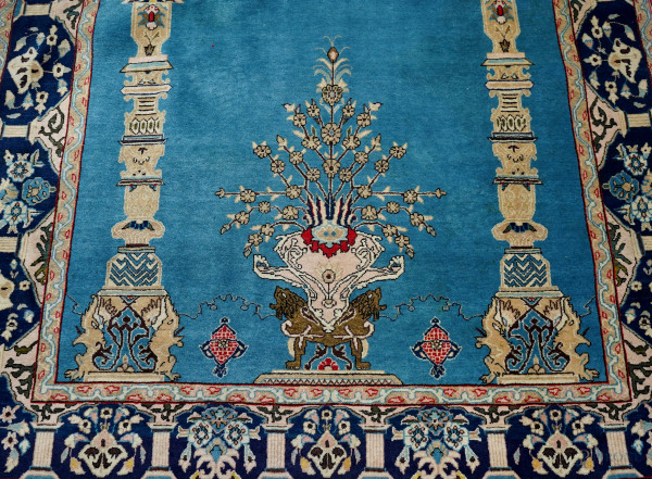 Tappeto persiano, cm 200x124, (difetti)