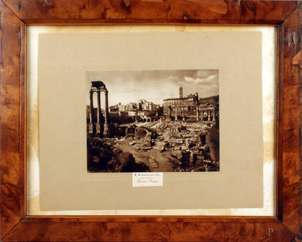 Foro romano, vecchia fotografia, 17,5x22,5 cm, entro cornice.