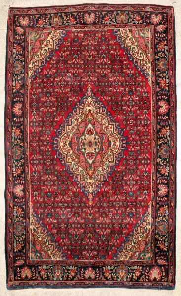 Tappeto Yalameh con trama in cotone e vello in lana, cm 235x150.