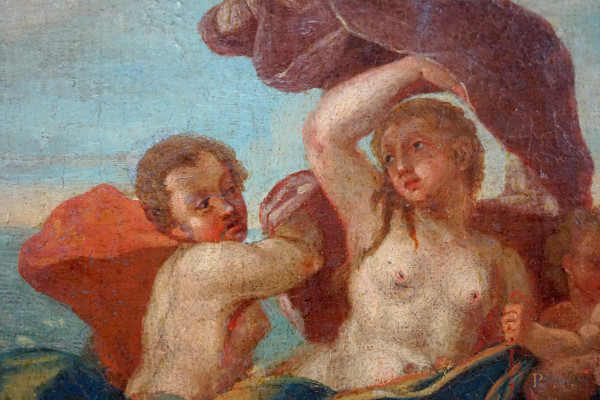 Pittore francese, attivo tra la fine del XVIII e il XIX secolo, Galatea, olio su tela, cm 28x34,5...