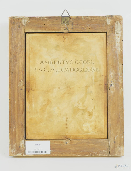 Lamberto Cristiano Gori (Livorno, 1727 - Firenze, 1801), Immacolata Concezione, scagliola, firmat...