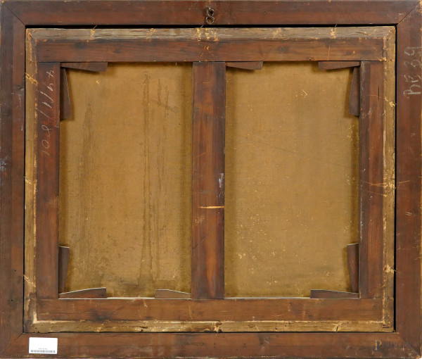 Henry Barnard Chalon (1770-1849) Uomo con cani, olio su tela, cm 62,75 entro cornice, firmato e d...