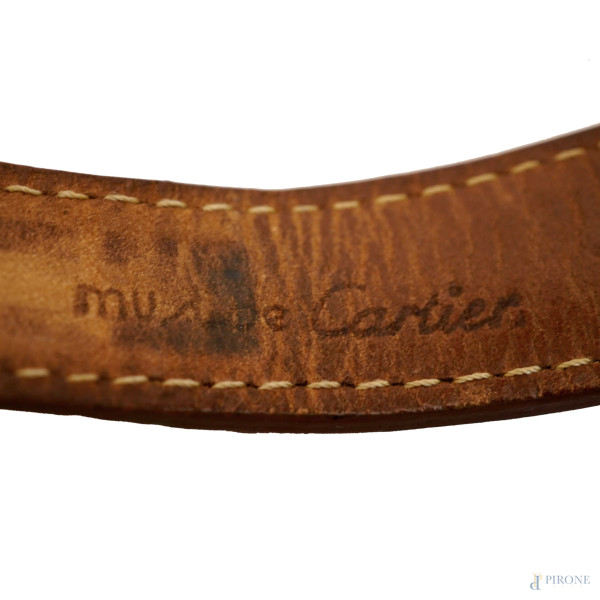 Orologio Cartier Chronograph 30,2 mm con cassa in acciaio e cinturino originale in pelle, (difett...