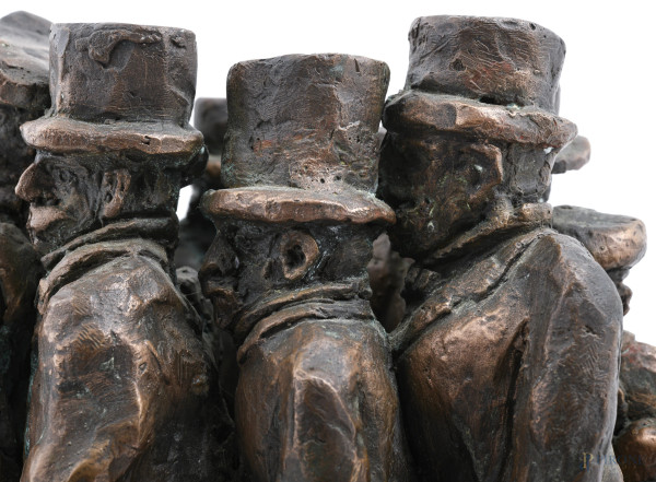 Il girotondo, bronzo su base in legno, P.A. III/X, altezza scultura cm 20, firmato