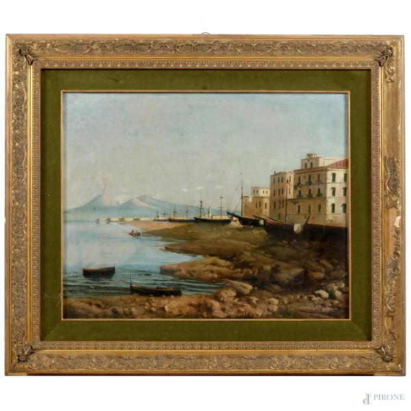 Golfo, XX secolo, olio su tela, cm 50x63 entro cornice