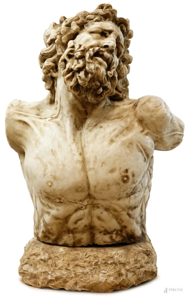 Laocoonte, scultura in resina, XX secolo, cm h 80, (difetti)