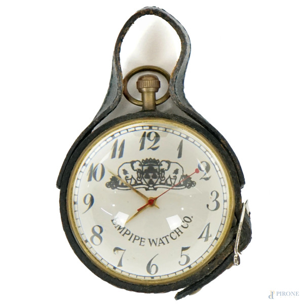 Empire Watch Co., orologio da taschino con quadrante a numeri arabi, cm 12x8, (lievi difetti).