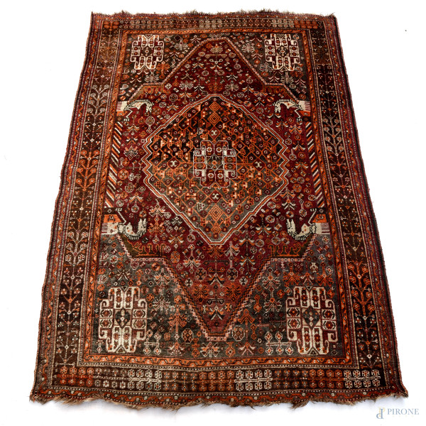 Tappeto, cm 245x152,  (segni di usura, difetti)