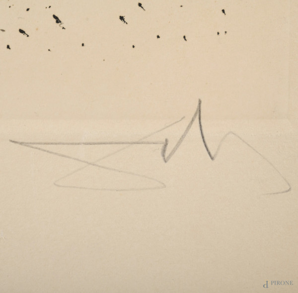 Lotto di cinque litografie di Salvador Dalì, misure massime cm 46x37 compreso passepartout, firma...