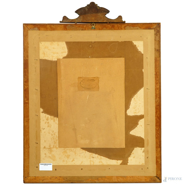 Foro di Nerva, acquarello su carta, siglato in basso Henry D., cm 43x34 entro cornice