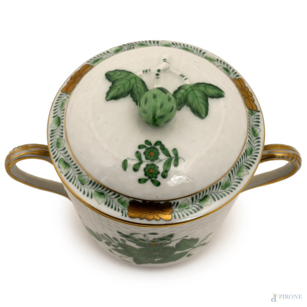 Servizio di piatti Happonyi Herend in porcellana, misura massima della zuppiera cm 30x37x25 circa...