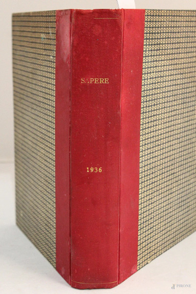 Sapere, volume uno, anno 1936 completo, editore Hoepli.