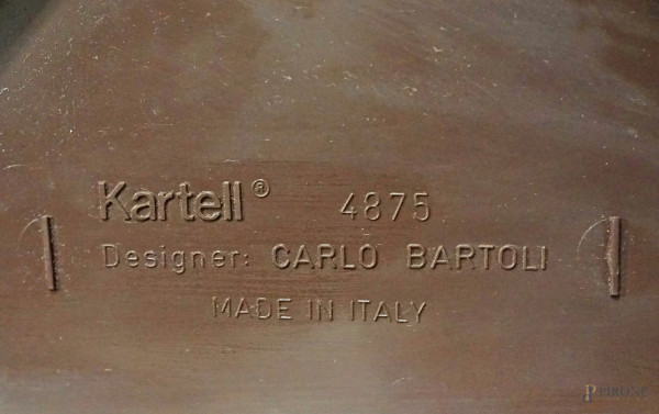 Set di quattro sedie Kartell 4875, designer Carlo Bartoli, Italia, Anni 70, cm 72x41.5x44(difetti...