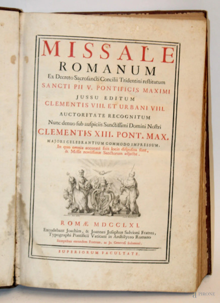 Messale romano del 1761.