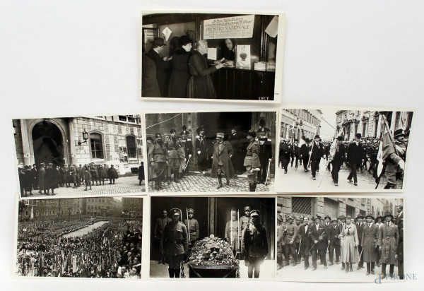 Lotto composto da sette fotografie originali del periodo fascista.