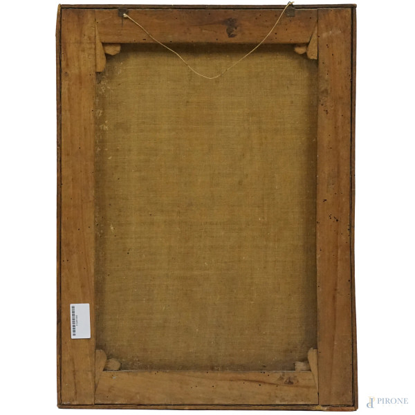 Scuola napoletana del XVIII secolo, Filosofo stoico, olio su tela, cm 65,5x48, (difetti)