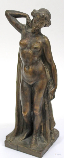 G. Tardolin&#232;, Nudo di donna, scultura in bronzo, H 33 cm.
