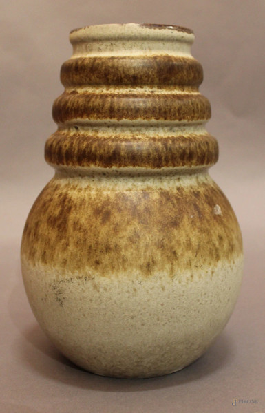 Vaso in ceramica tedesca, anni &#39;70, H 23 cm.