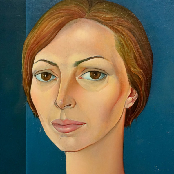 Nudo di donna, olio su tavola, cm 73,5x93, entro cornice