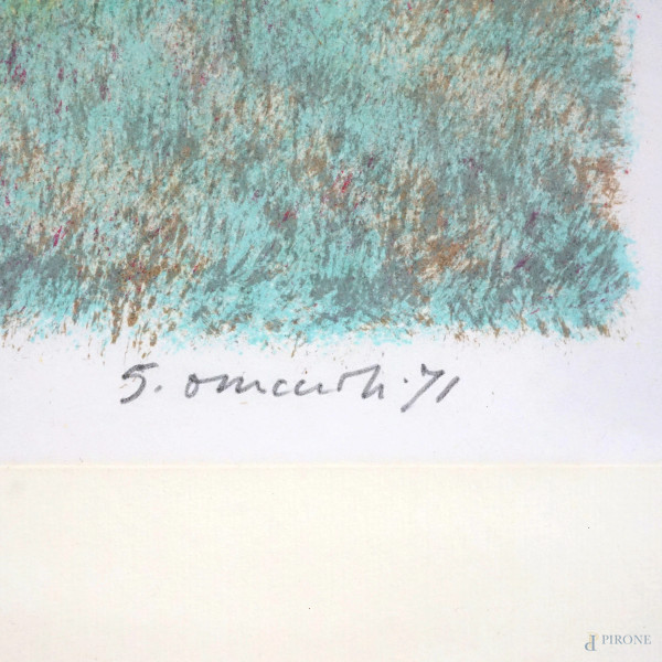 Lotto di due multipli su carta, misure max cm 71x49,5, entro cornici