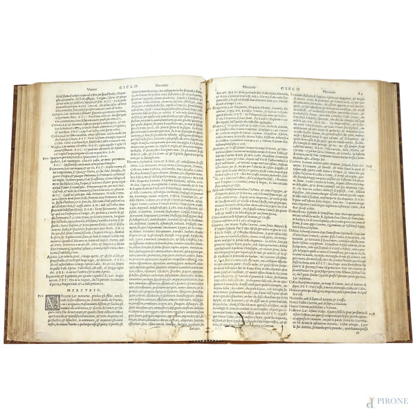 La fabrica del mondo di M. Francesco Alunno da Ferrara, Venezia 1557 (difetti)