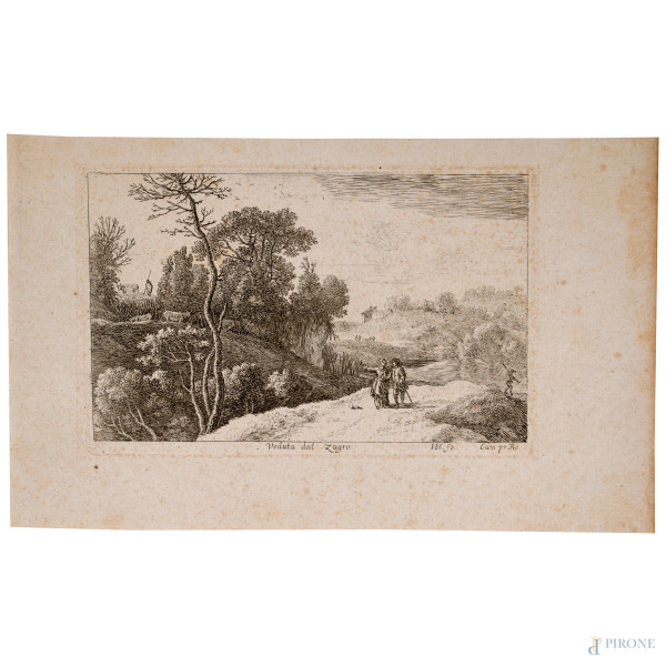 Herman (van) Swanevelt (1603 - 1655), acquaforte dalla serie 