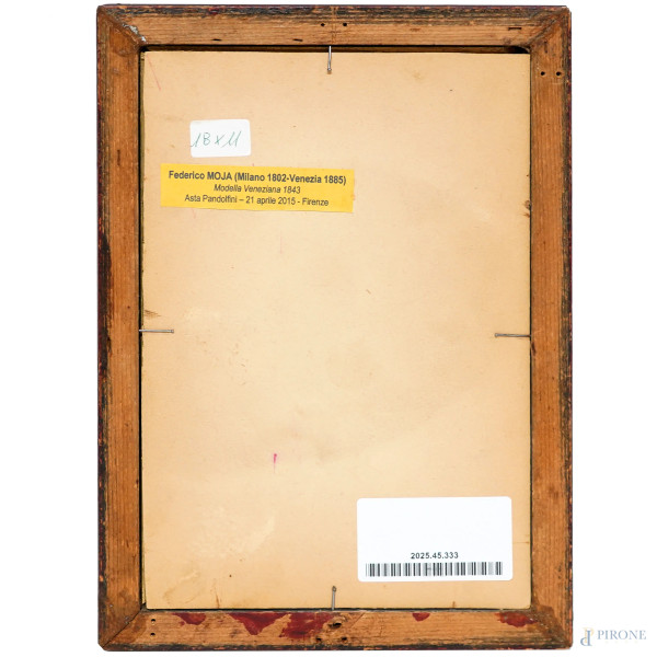 Allegoria della primavera, tecnica mista su carta, XIX secolo. Firmato in basso a sinistra "F. Mo...