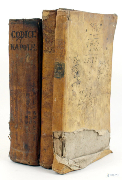 Lotto di tre volumi del XVIII- XIX secolo
