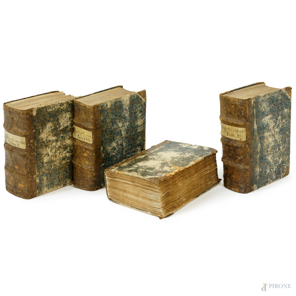 Corpus Iuris Civilis, Venezia, 1591. Quattro volumi: Pandectarum digestum vetus Iuris Civilis, to...