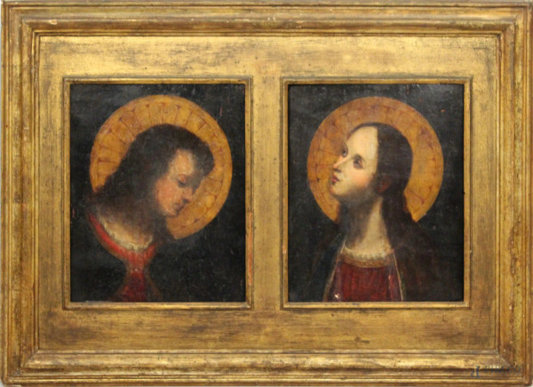 Ritratti di Santi, olio su tavola, 35x28 cm, entro unica cornice, XVI sec.